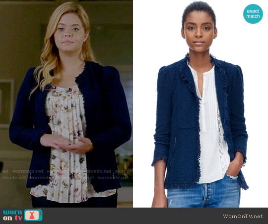 Rebecca Taylor Fringe Tweed Jacket worn by Alison DiLaurentis (Sasha Pieterse) on Pretty Little Liars