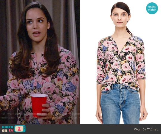 by Rebecca Taylor Lavinia Rose Top worn by Amy Santiago (Melissa Fumero) on Brooklyn Nine-Nine