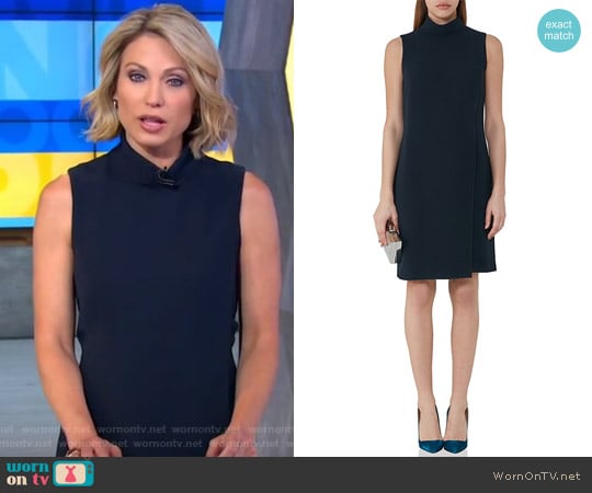 Reiss Adie Mock Neck Dress worn by Amy Robach on Good Morning America