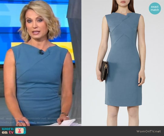 Reiss Aiken Tailored Dress worn by Amy Robach on Good Morning America