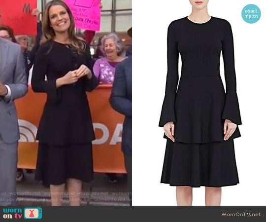 Stella McCartney Compact-Knit Fit & Flare Dress worn by Savannah Guthrie on Today