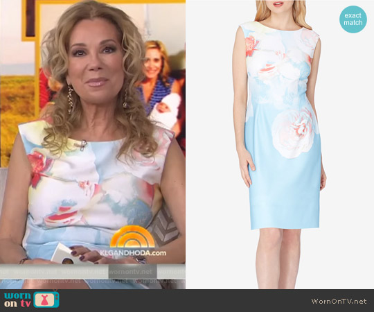 Tahari ASL Floral-Print Sheath Dress worn by Kathie Lee Gifford on Today
