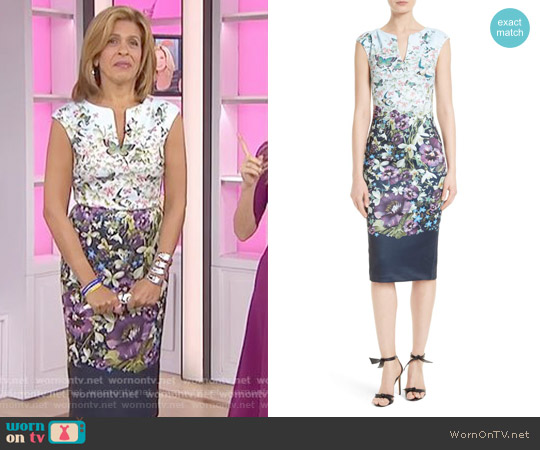 Ted Baker Tiha Floral Print Sheath Dress worn by Hoda Kotb on Today
