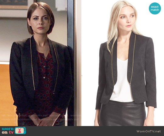 Ted Baker Zip Detail Suit Jacket worn by Thea Queen (Willa Holland) on Arrow