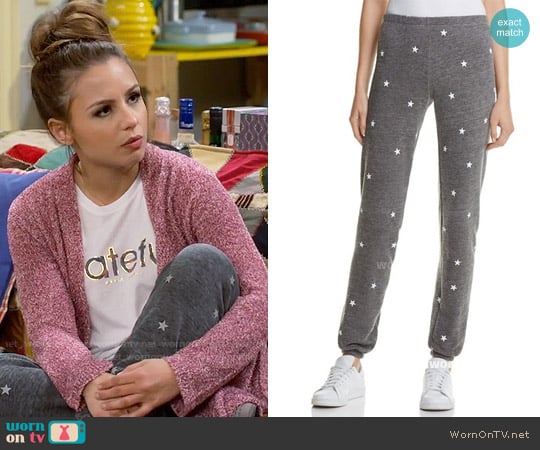 Wildfox Football Star Knox Sweatpants worn by Sofia Rodriguez (Aimee Carrero) on Young and Hungry