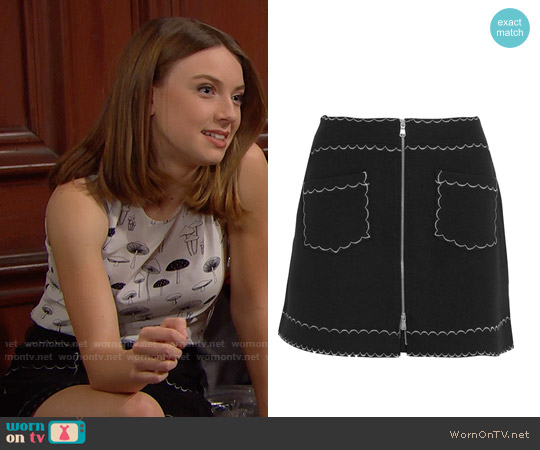 Alexander McQueen A-Line Skirt worn by Coco Spectra (Courtney Grosbeck) on The Bold and the Beautiful