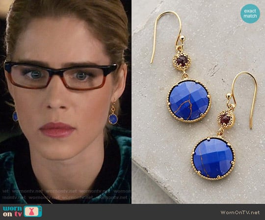 Anthropologie Marchmont Drops worn by Felicity Smoak (Emily Bett Rickards) on Arrow