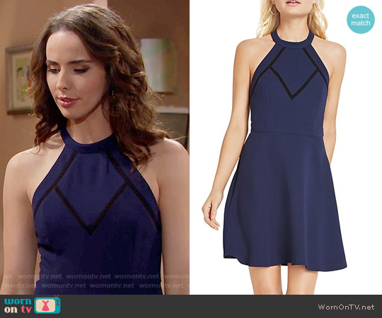 Bcbgeneration Open-Back Fit-and-Flare Dress worn by Ivy Forrester (Ashleigh Brewer) on The Bold and the Beautiful
