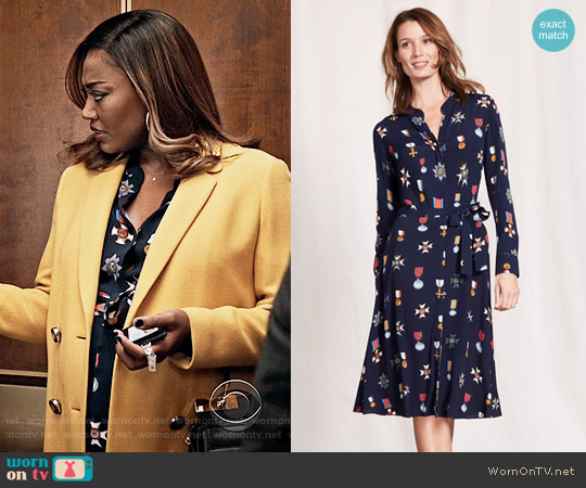Boden Jessica Dress in Navy Medal worn by Daisy Grant (Patina Miller) on Madam Secretary