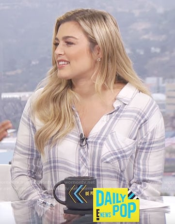Carissa’s plaid shirt on E! News Daily Pop