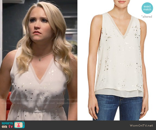 Cooper & Ella Harper Top in Stardust worn by Gabi Diamond (Emily Osment) on Young and Hungry