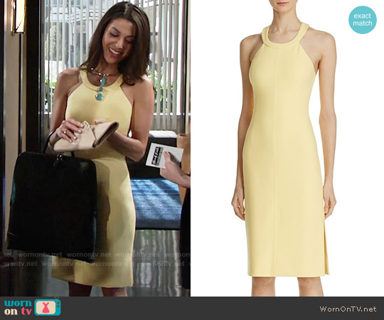 Elizabeth and James Imogen Dress in Canary worn by Juliet Helton (Laur Allen) on The Young and the Restless