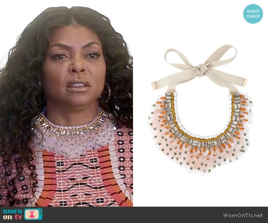 Etro Sequin Bib Necklace worn by Cookie Lyon (Taraji P. Henson) on Empire