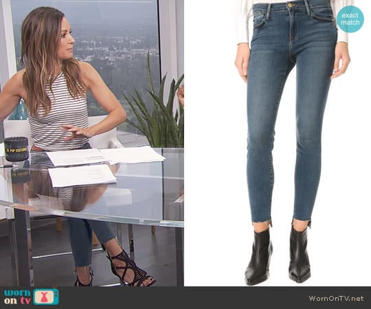 Frame Le High Skinny Raw Stagger Jeans worn by Catt Sadler on E! News