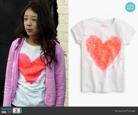 J.Crew Girls Splatter Sequin Heart T-Shirt worn by Lily Tucker-Pritchett (Aubrey Anderson-Emmons) on Modern Family