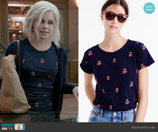 J.Crew Cherry T-shirt worn by Liv Moore (Rose McIver) on iZombie