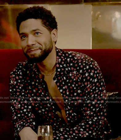 Jamal’s black and pink star print shirt on Empire
