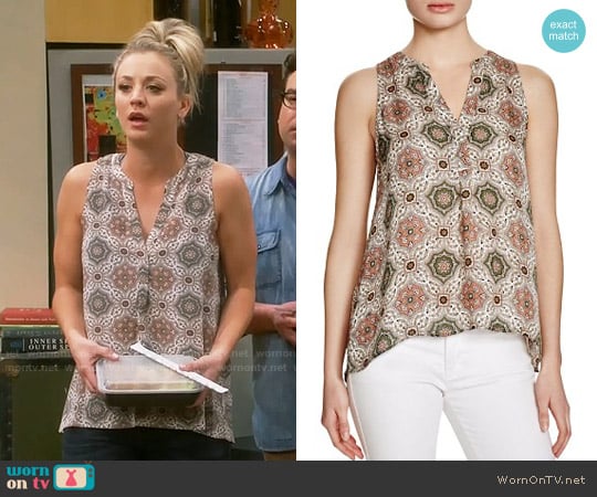 Joie Aruna Medallion Print Top worn by Penny Hofstadter (Kaley Cuoco) on The Big Bang Theory
