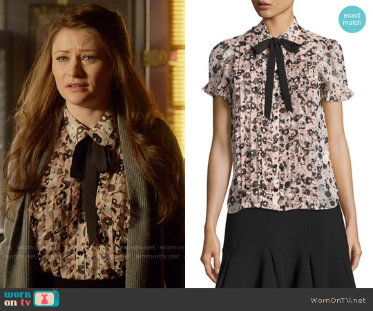 Kate Spade Posy Grove Chiffon Shirt worn by Belle (Emilie de Ravin) on Once Upon A Time