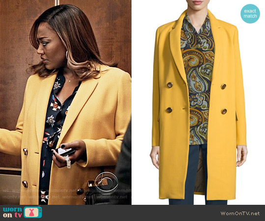 Lafayette 148 New York Gianna Coat worn by Daisy Grant (Patina Miller) on Madam Secretary
