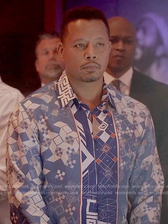 Lucious’s blue geometric printed shirt on Empire