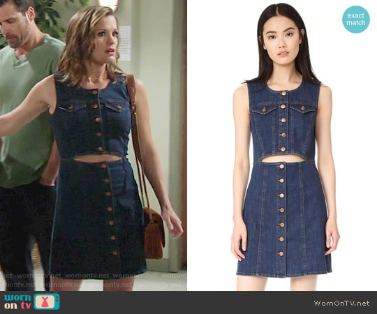 Denim Button Front Cutout Dress Madewell worn by Chelsea Lawson (Melissa Claire Egan) on The Young and the Restless