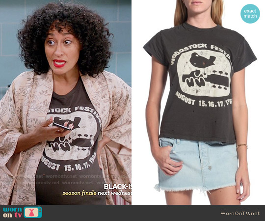 Madeworn Woodstock Tee worn by Rainbow Johnson (Tracee Ellis Ross) on Black-ish