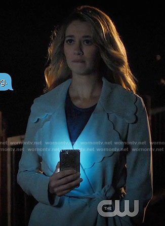 Petra’s scalloped trim coat on Jane the Virgin