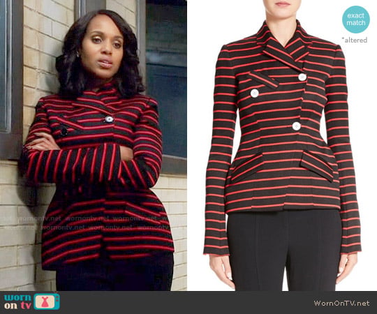 Proenza Schouler Striped Jacquard Jacket worn by Olivia Pope (Kerry Washington) on Scandal