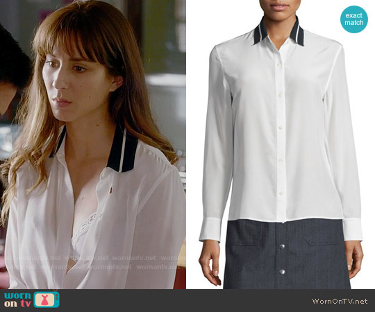Rag & Bone Nico Blouse worn by Spencer Hastings (Troian Bellisario) on Pretty Little Liars