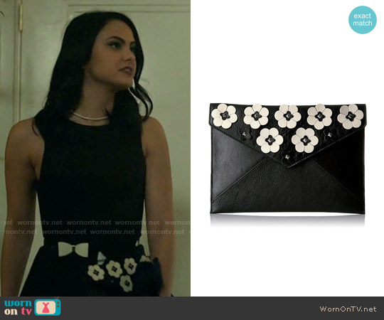 Rebecca Minkoff Leo Floral Applique Clutch worn by Veronica Lodge (Camila Mendes) on Riverdale