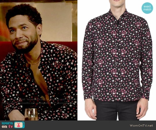 Saint Laurent Star Print Shirt worn by Jamal Lyon (Jussie Smollett) on Empire