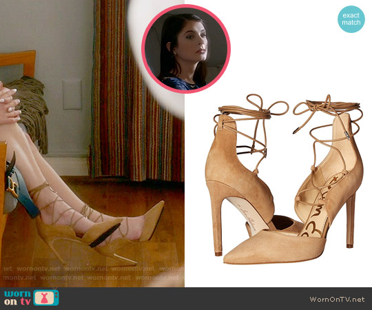 Sam Edelman Helaine Pumps in Golden Caramel worn by Alexis Gleen (Niki Koss) on Famous in Love