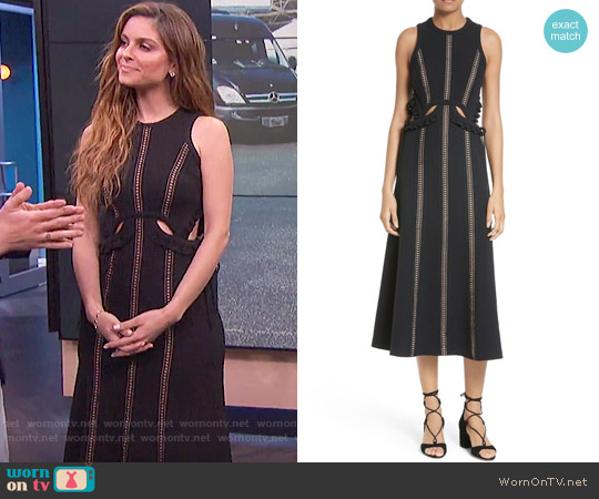 Self Portrait Cutout Midi Dress worn by Maria Menounos on E! News
