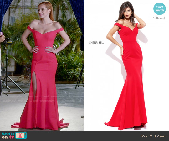 Sherri Hill Style #50730 in Red worn by Paige Townsen (Bella Thorne) on Famous in Love