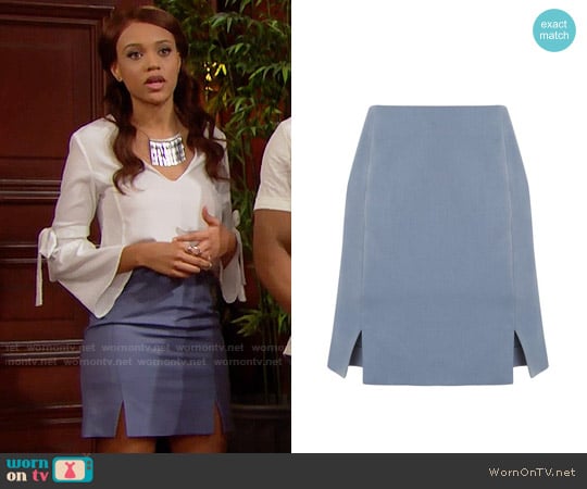 Topshop Tailored Skirt worn by Nicole Avant (Reign Edwards) on The Bold and the Beautiful