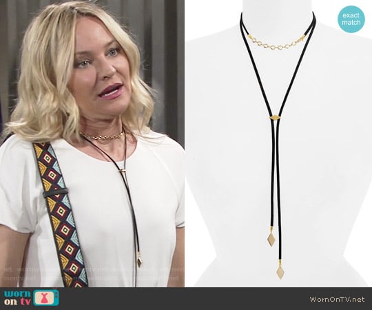 Vanessa Mooney The Cicely Bolo Necklace worn by Sharon Newman (Sharon Case) on The Young and the Restless