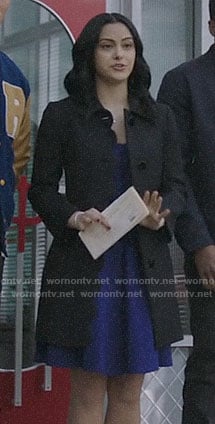 Veronica’s black scalloped coat on Riverdale