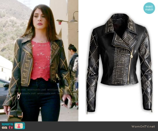 Versace for H&M Studded Jacket worn by Alexis Gleen (Niki Koss) on Famous in Love