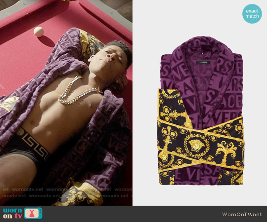 Versace Baroque Bathrobe in Violet worn by Hakeem Lyon (Bryshere Y. Gray) on Empire