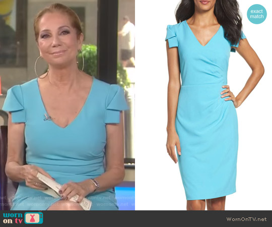 Adrianna Papell Pleated Sheath Dress worn by Kathie Lee Gifford on Today