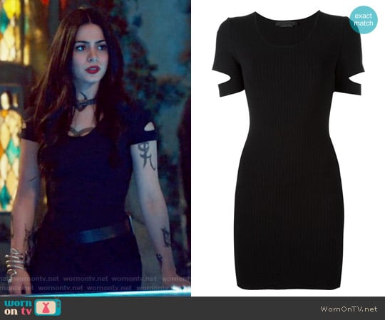 Alexander Wang Slit Sleeve Knit Dress worn by Isabelle Lightwood (Emeraude Toubia ) on Shadowhunters