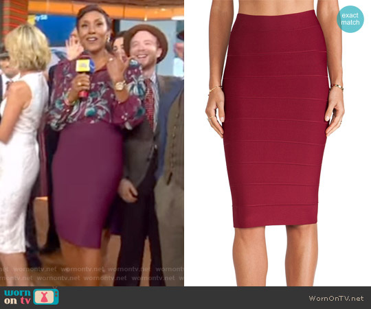 Bcbgmaxazria Leger Pencil Skirt worn by Robin Roberts on Good Morning America