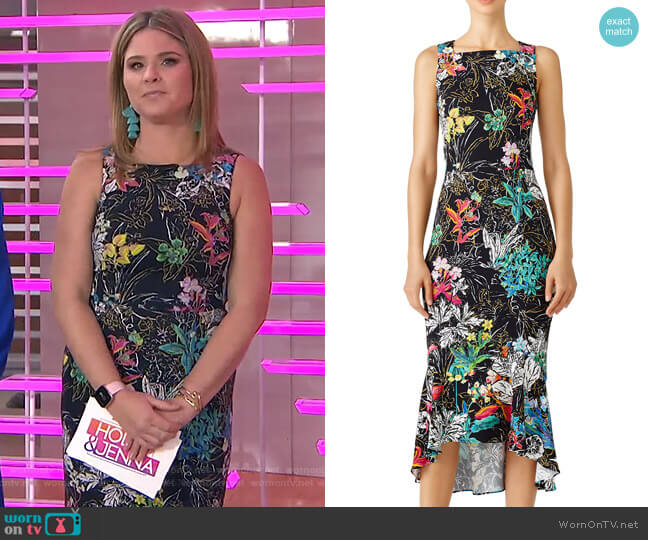Peter Pilotto Floral-Print Crepe Dress worn by Jenna Bush Hager on Today