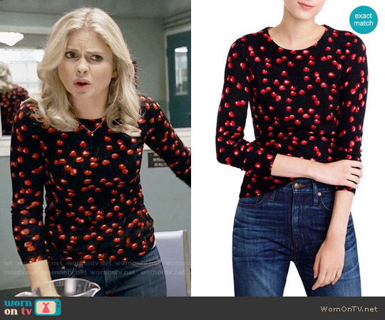 J.Crew Tippi Sweater in Cherry Print worn by Liv Moore (Rose McIver) on iZombie