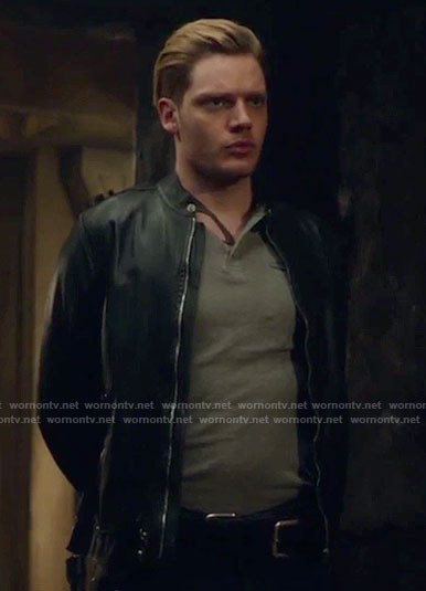 Jace’s black leather jacket on Shadowhunters