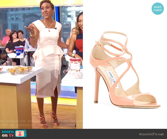 Jimmy Choo Lance sandals worn by Robin Roberts on Good Morning America