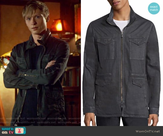 John Varvatos Zip-Front Hooded Jacket worn by Sebastian Verlac (William Tudor) on Shadowhunters