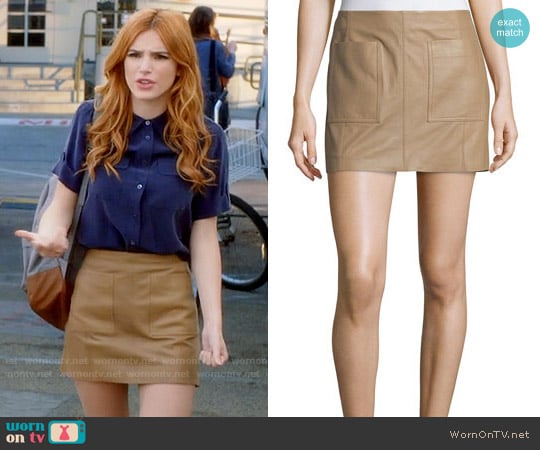 Joie Nephrite Leather Skirt worn by Paige Townsen (Bella Thorne) on Famous in Love