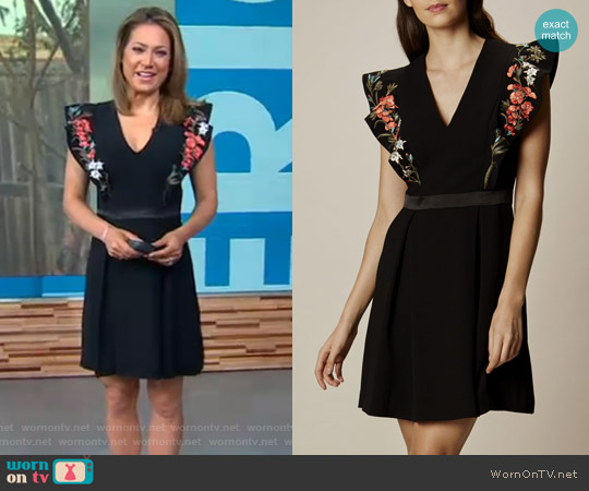 Karen Millen Boho Embroidered Dress worn by Ginger Zee on Good Morning America